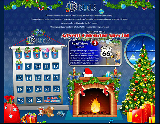 Christmas Calendar 2012 webpage