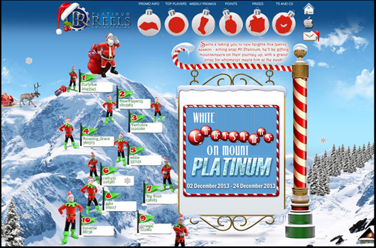 Platinum Reels Christmas 2013 webpage
