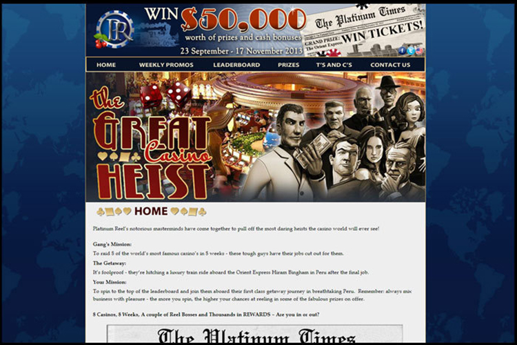 Platinum Reels webpage